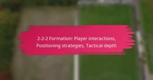 2-2-2 Formation: Player interactions, Positioning strategies, Tactical depth