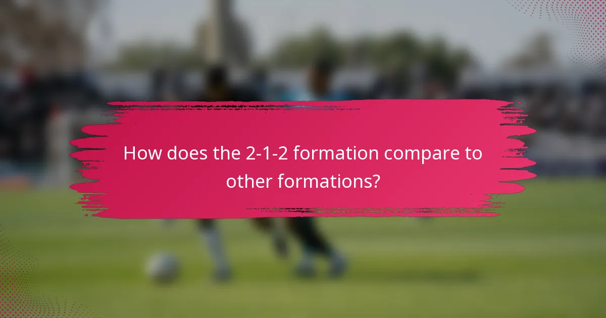 How does the 2-1-2 formation compare to other formations?