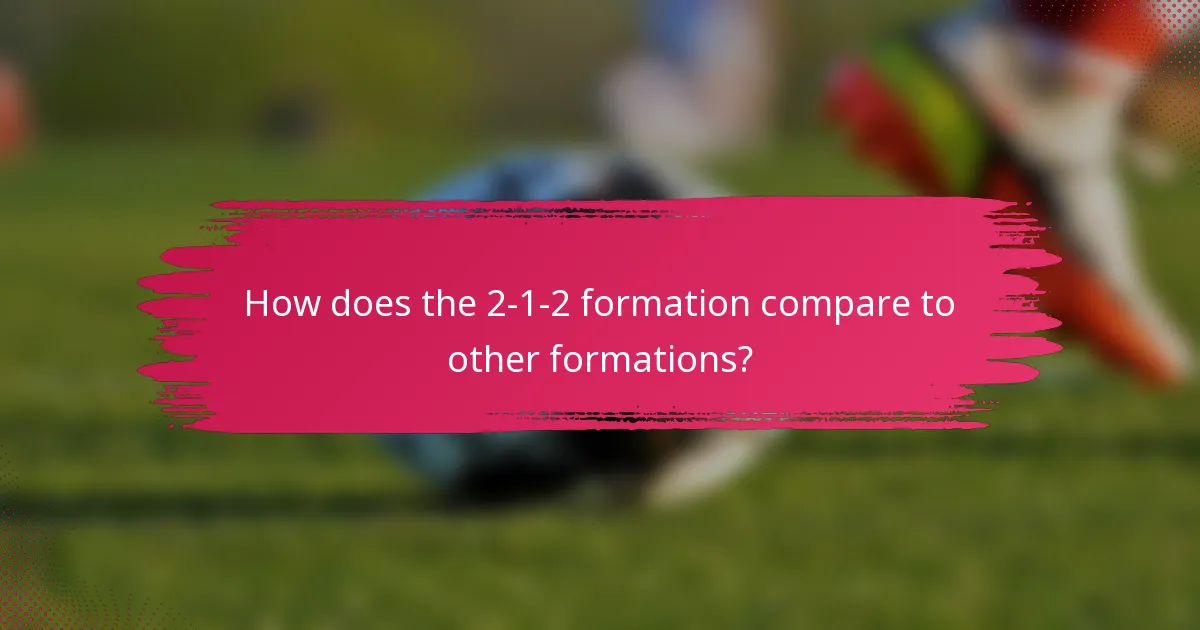 How does the 2-1-2 formation compare to other formations?