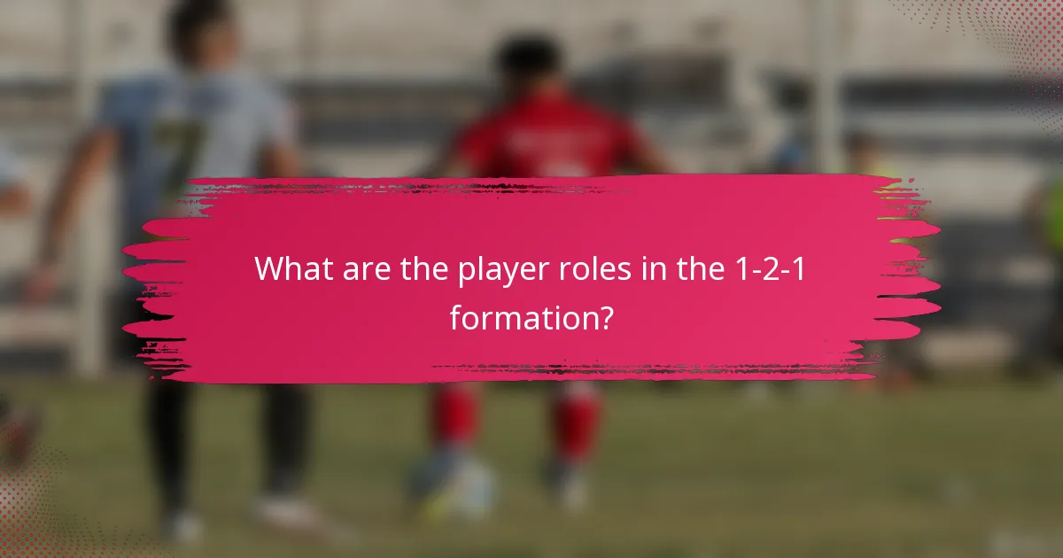 What are the player roles in the 1-2-1 formation?